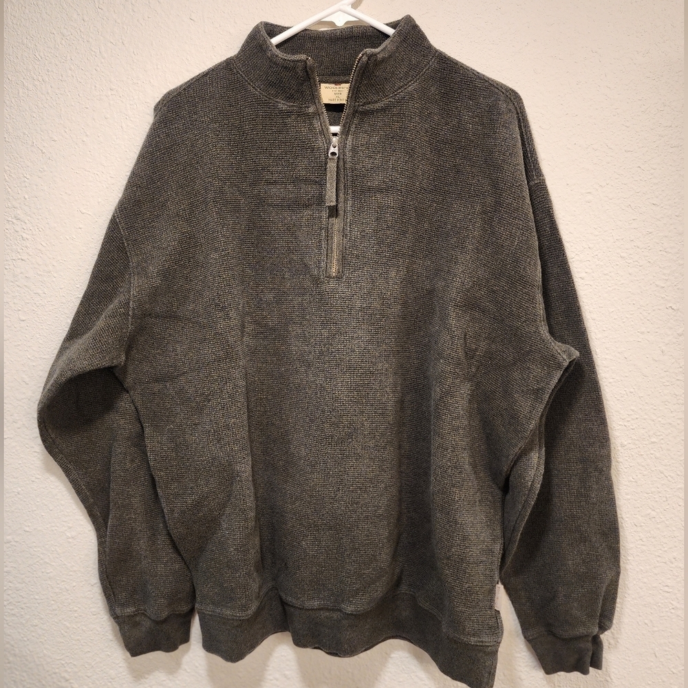 Men's Woolrich Green Quarter-Zip Sweater